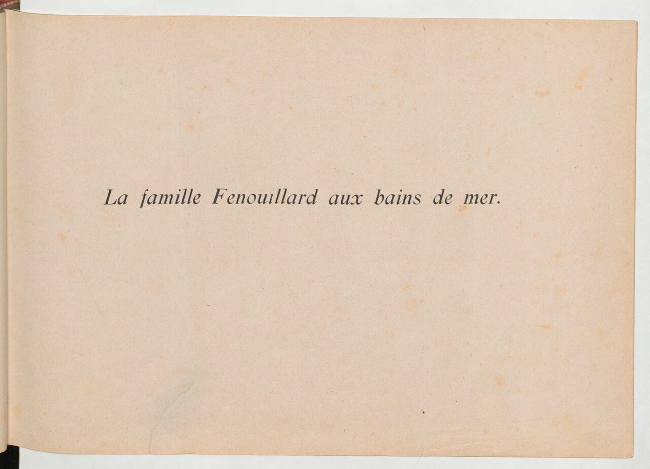 Gia đình Fenouillard, Gia đình Fenouillard ở bãi biển, trang 1