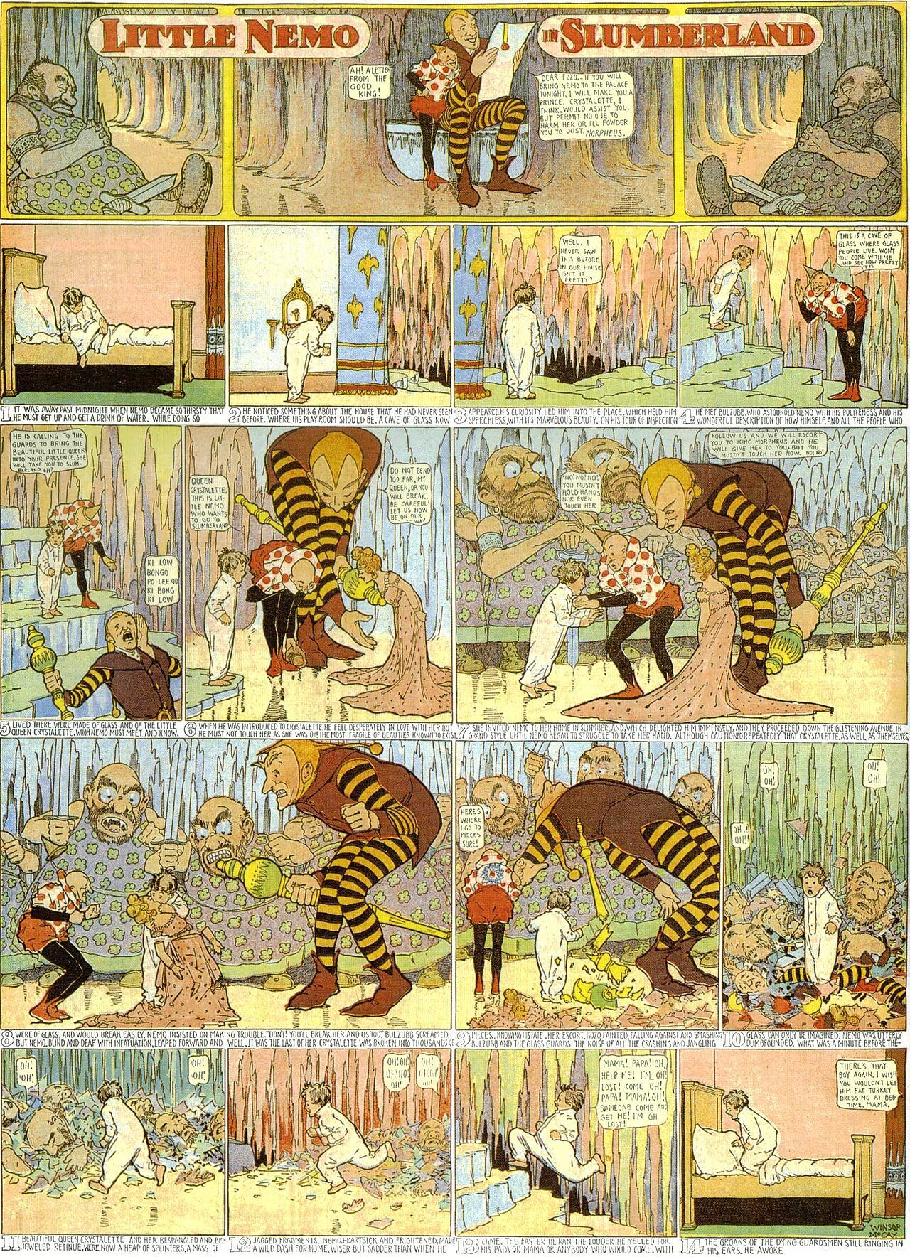 Cậu bé Nemo ở xứ Slumberland, Số ngày 19/11/1905, trang 1