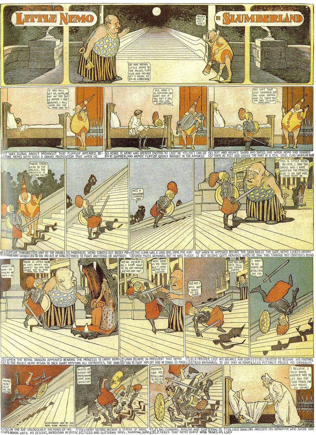 Cậu bé Nemo ở xứ Slumberland, Số ngày 10/12/1905, trang 1